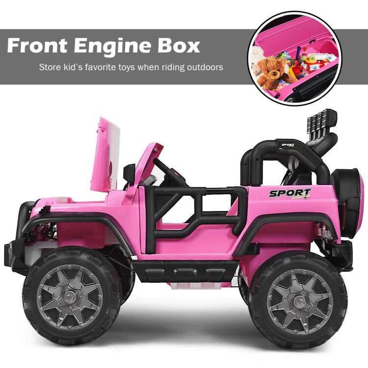 12V Rechargeable Kids Ride-On Car Truck with Remote Control and Storage Compartment Trend Times 6