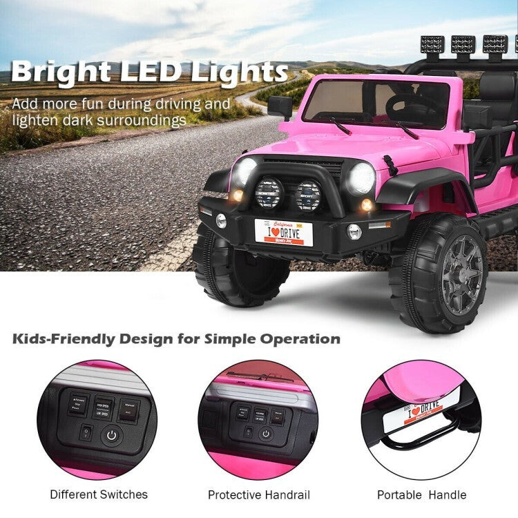 12V Rechargeable Kids Ride-On Car Truck with Remote Control and Storage Compartment Trend Times 7