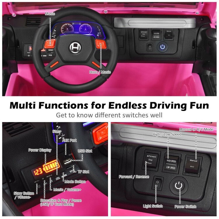 12V Rechargeable Kids Ride-On Car Truck with Remote Control and Storage Compartment Trend Times 9