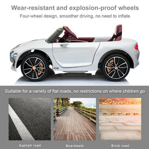 12V Bentley-Style Electric Ride-On Toy Car with Remote Control and LED Lights for Kids Trend Times 4