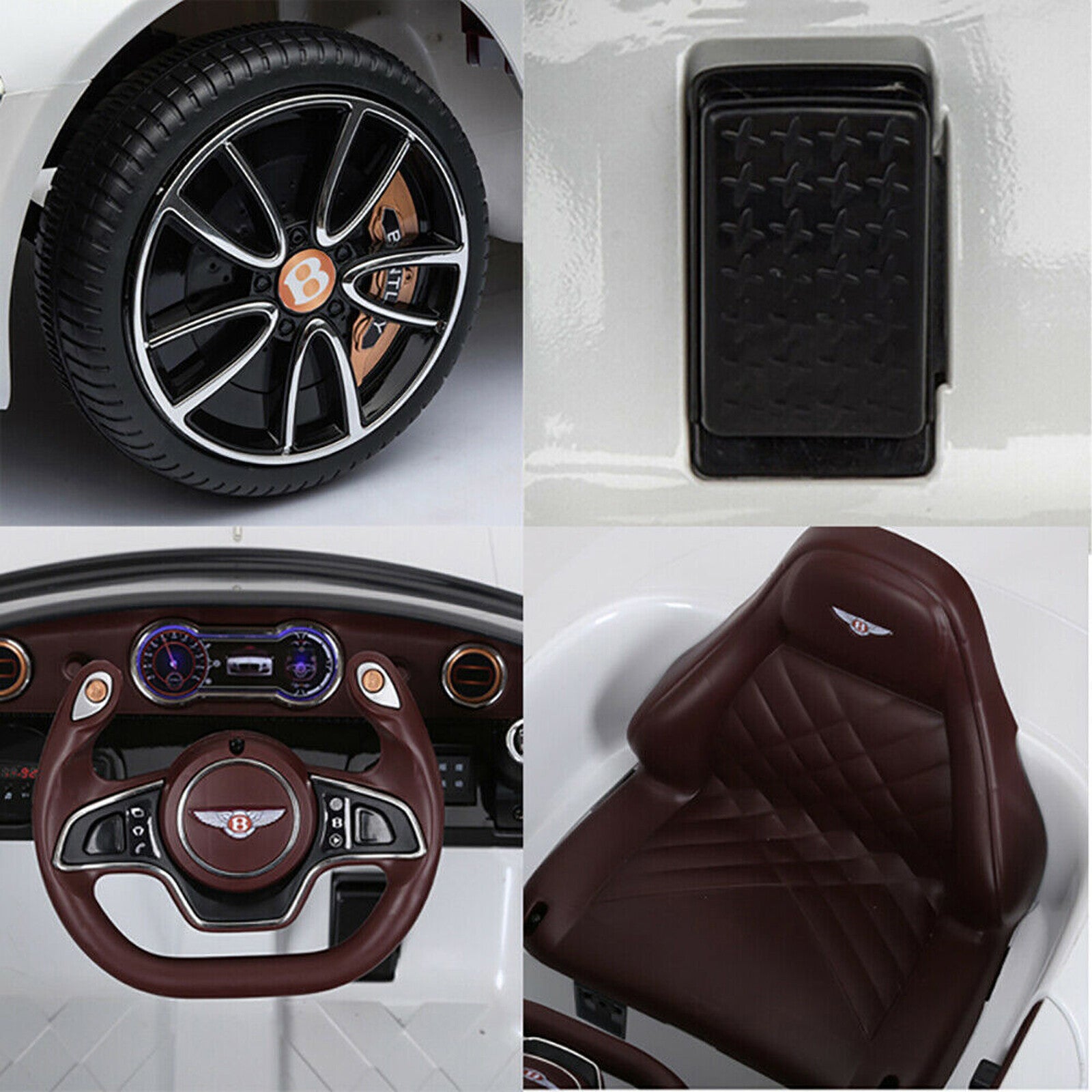 12V Bentley-Style Electric Ride-On Toy Car with Remote Control and LED Lights for Kids Trend Times 6
