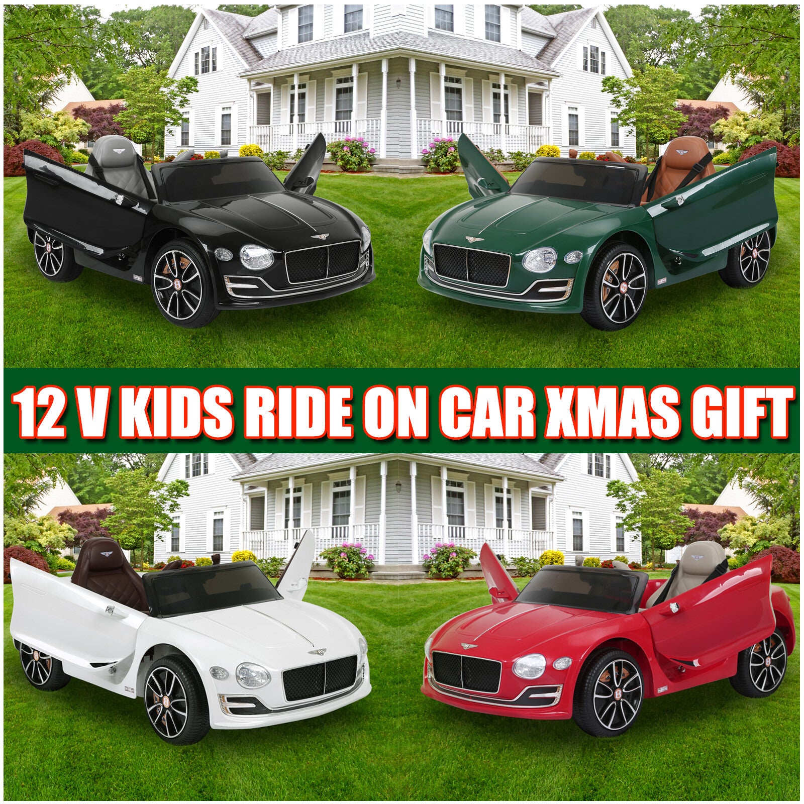 12V Bentley-Style Electric Ride-On Toy Car with Remote Control and LED Lights for Kids Trend Times 7