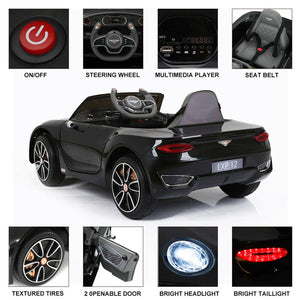 12V Licensed Bentley-Style Kids Ride-On Car with Remote, MP3, and LED Lights Trend Times 5