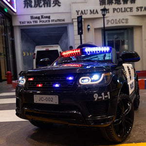 12V Large Electric Police Car with Remote Control and Four-Wheel Double Drive Trend Times 4