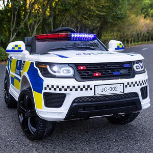 12V Large Electric Police Car with Remote Control and Four-Wheel Double Drive Trend Times 5
