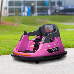 12V Pink Kids Bumper Car with 360° Rotation and Safety Belt Trend Times 8