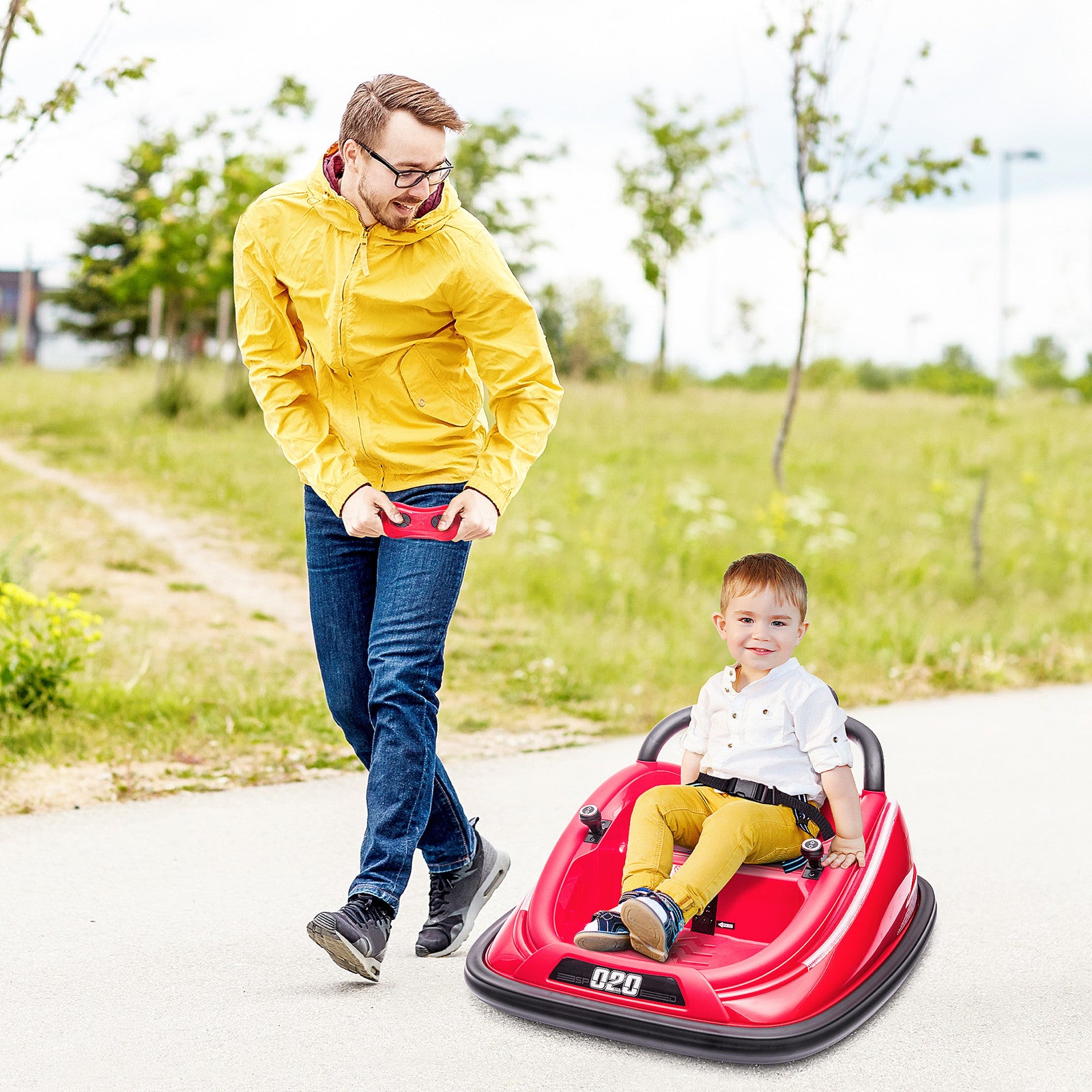12V Red Kids Ride-On Bumper Car Toy with Parent Remote Control Trend Times 8