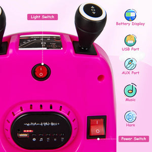 12V Electric Pink Bumper Ride-On Car for Kids and Toddlers with 360 Degree Spin Trend Times 6