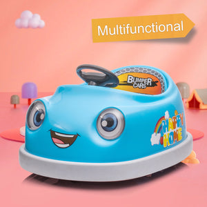 12V Kids Bumper Car with Dining Tray, USB Music, Safety Bumper, and Dual Motor Trend Times 0