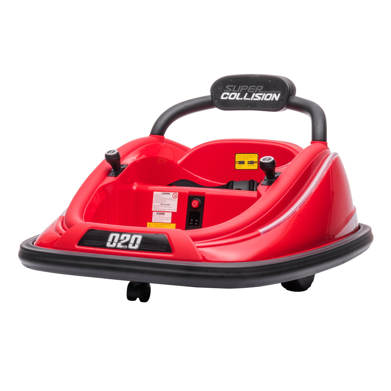 12V Red Electric Ride-On Bumper Car for Kids with 360° Spin and Remote Control Trend Times 3