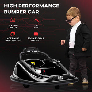 12V Electric Kids Ride-On Bumper Car with Remote Control and 360° Rotation Trend Times 3