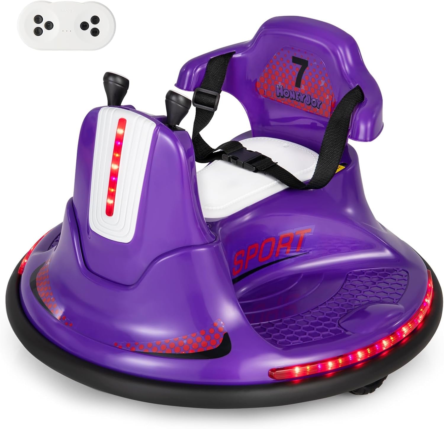 12V Toddler Ride-On Bumper Car with Dual Joysticks and Flashing Lights for Ages 1-3 Trend Times 0