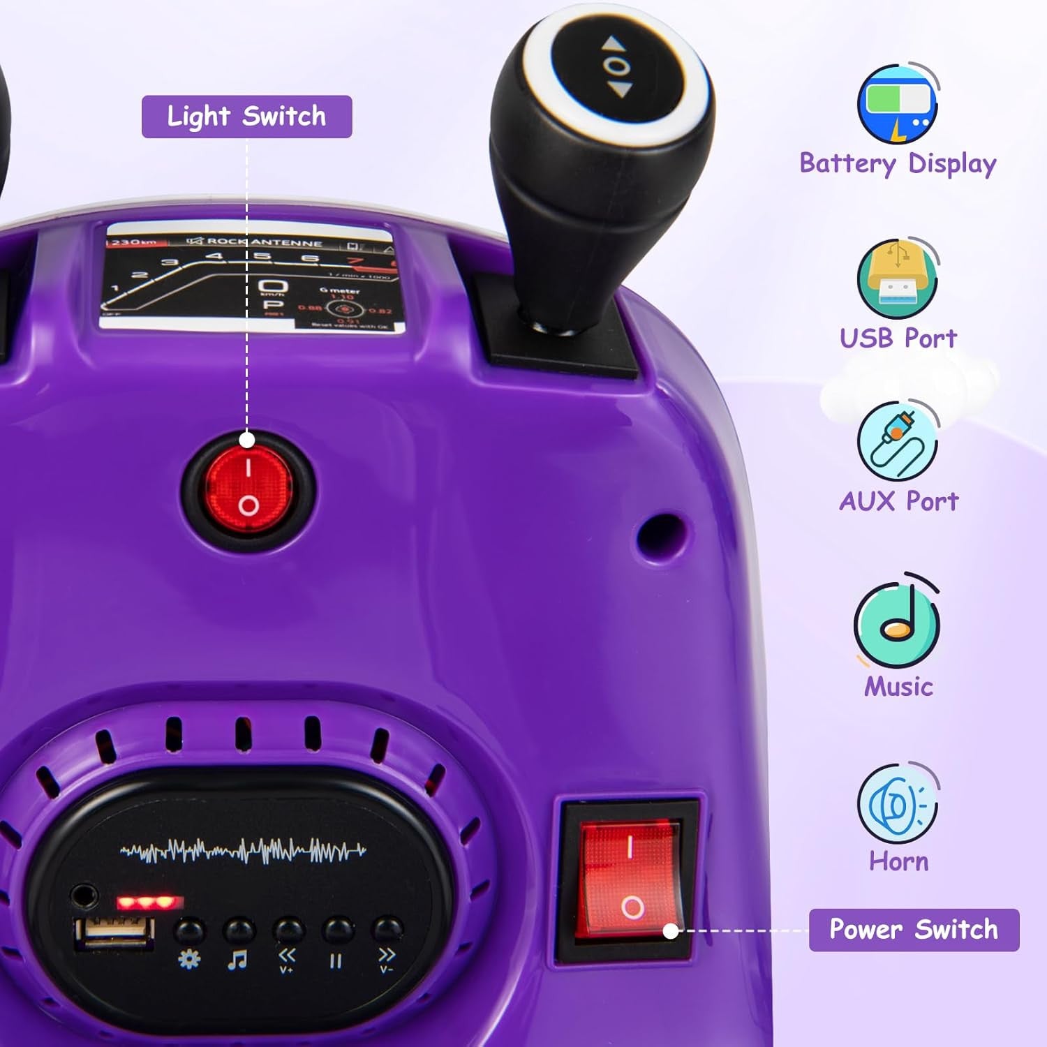 12V Toddler Ride-On Bumper Car with Dual Joysticks and Flashing Lights for Ages 1-3 Trend Times 3