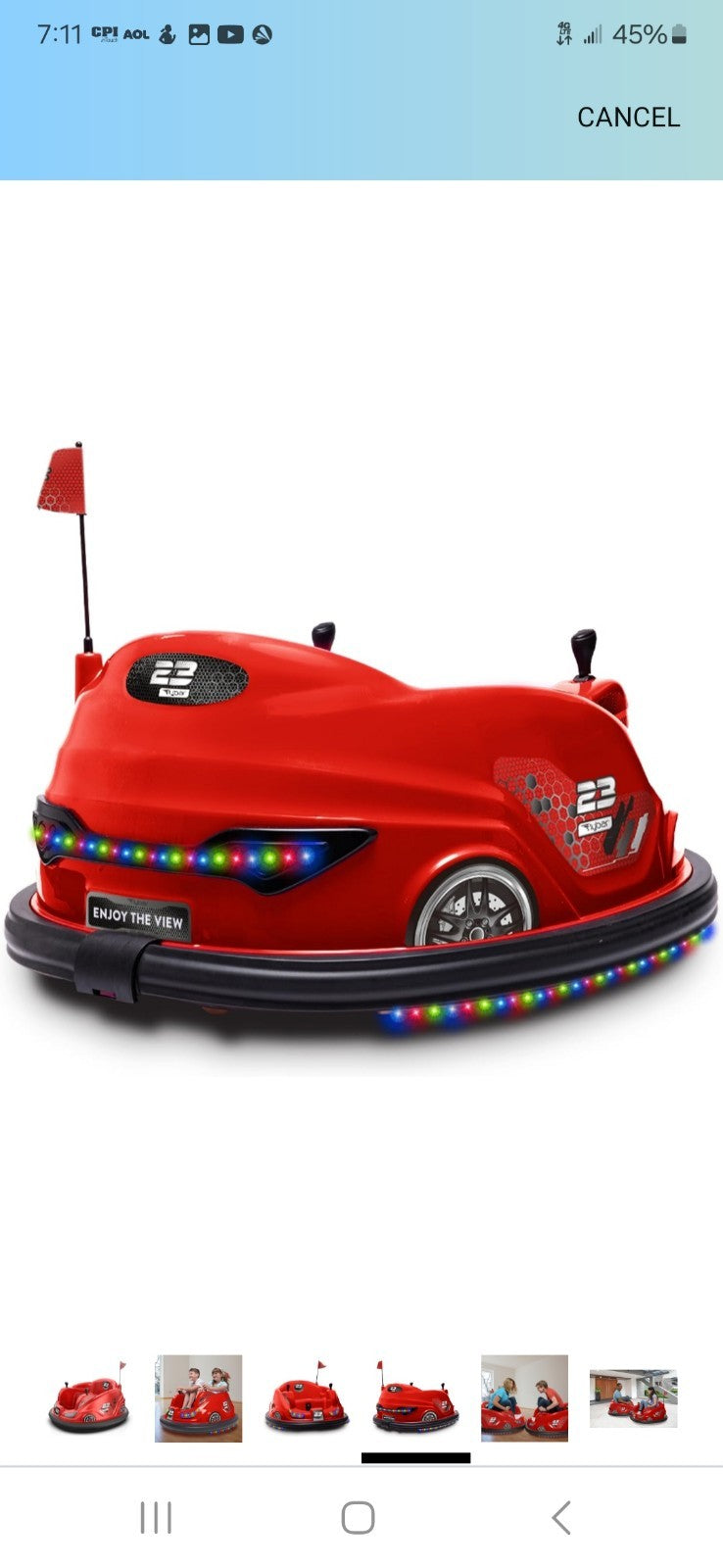 12V Battery-Powered XL Bumper Car for Kids 6+ Trend Times 2