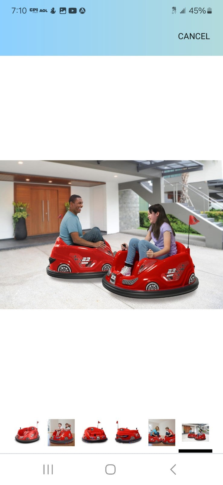 12V Battery-Powered XL Bumper Car for Kids 6+ Trend Times 4