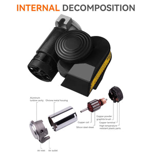 12V Compact Mini Air Horn 130dB for Car Truck Motorcycle Golf Cart Trend Times 5