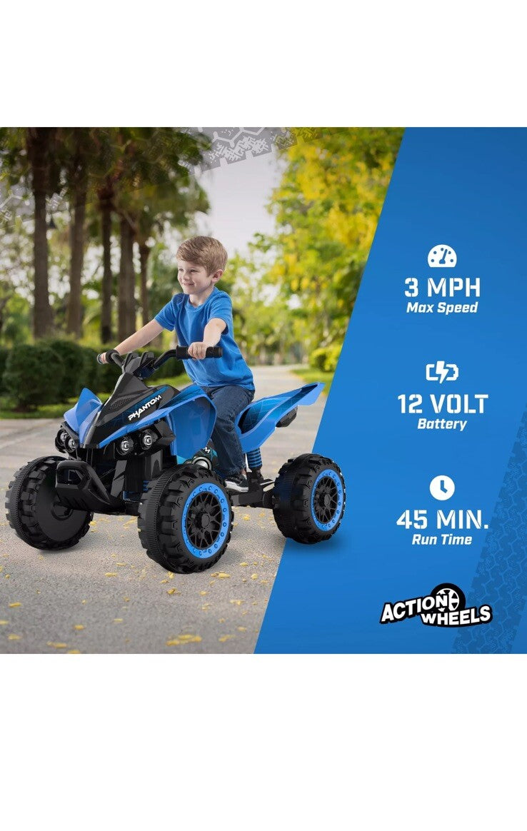 12V Blue Electric ATV Quad Cars for Kids Ages 3 to 6 Trend Times 11