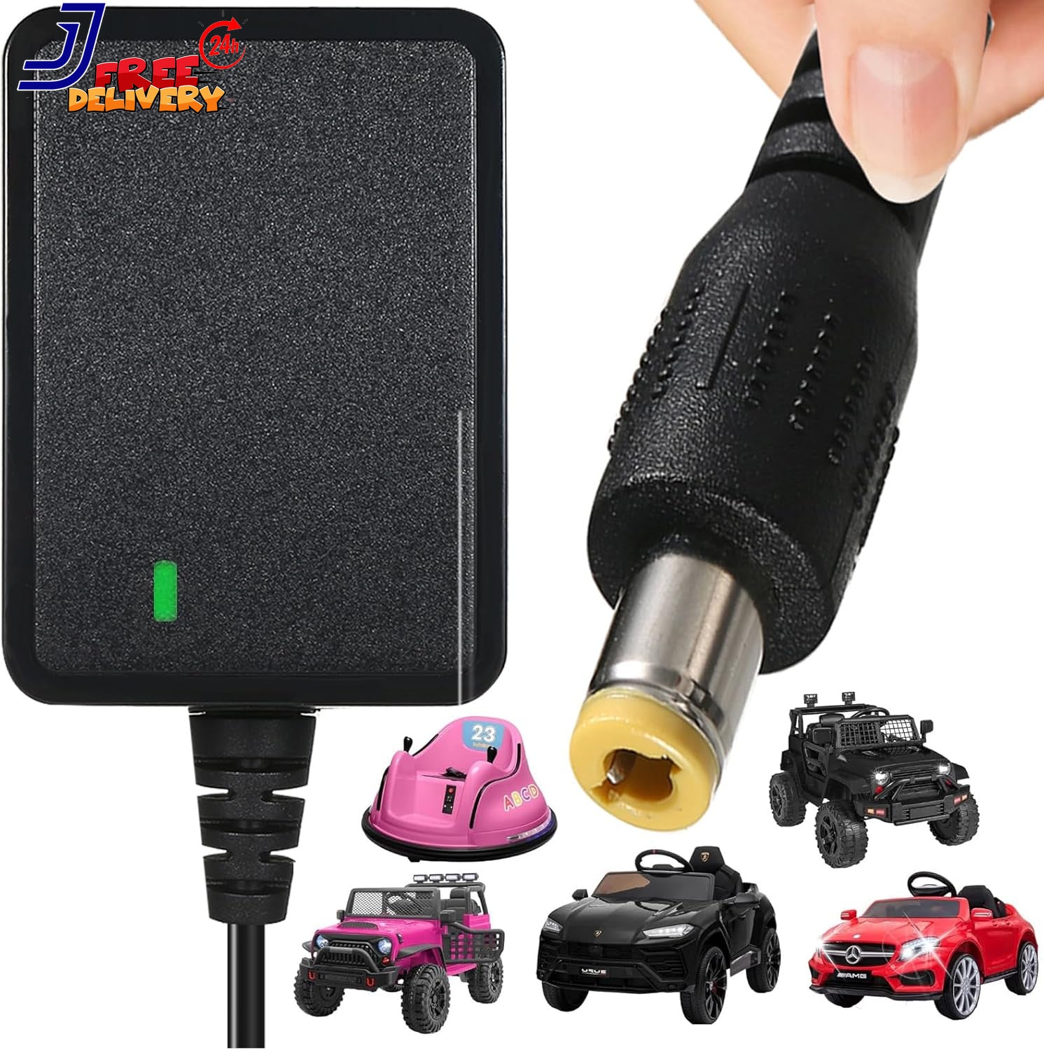 12V Power Supply Charger for Kids Ride-On Cars Class 2 Compatible with Kidzone Bumper Cars Trend Times 6