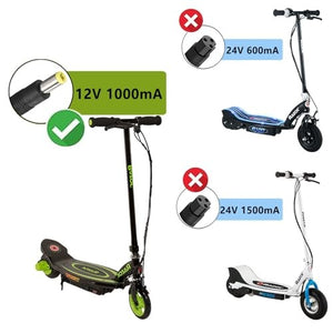 12V Charger for Razor Power Core E90 E95 Electric Scooter Black Trend Times 1