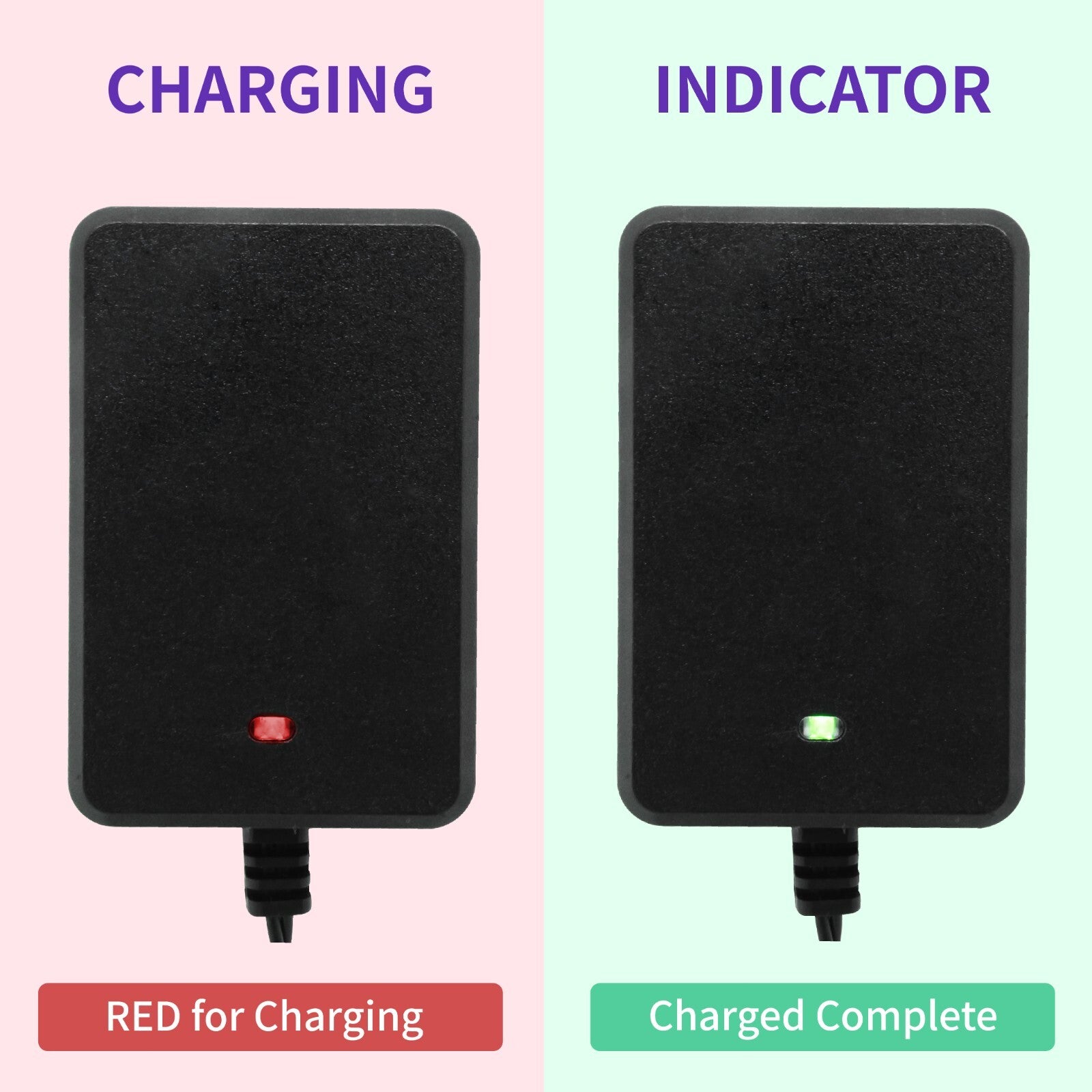 12V Battery Charger with Charging Indicator for Kids Ride-On Cars Trend Times 4
