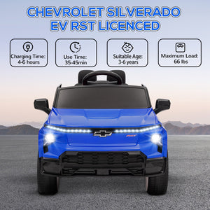 12V Licensed Chevrolet Silverado RST Kids Electric Car Blue Trend Times 4