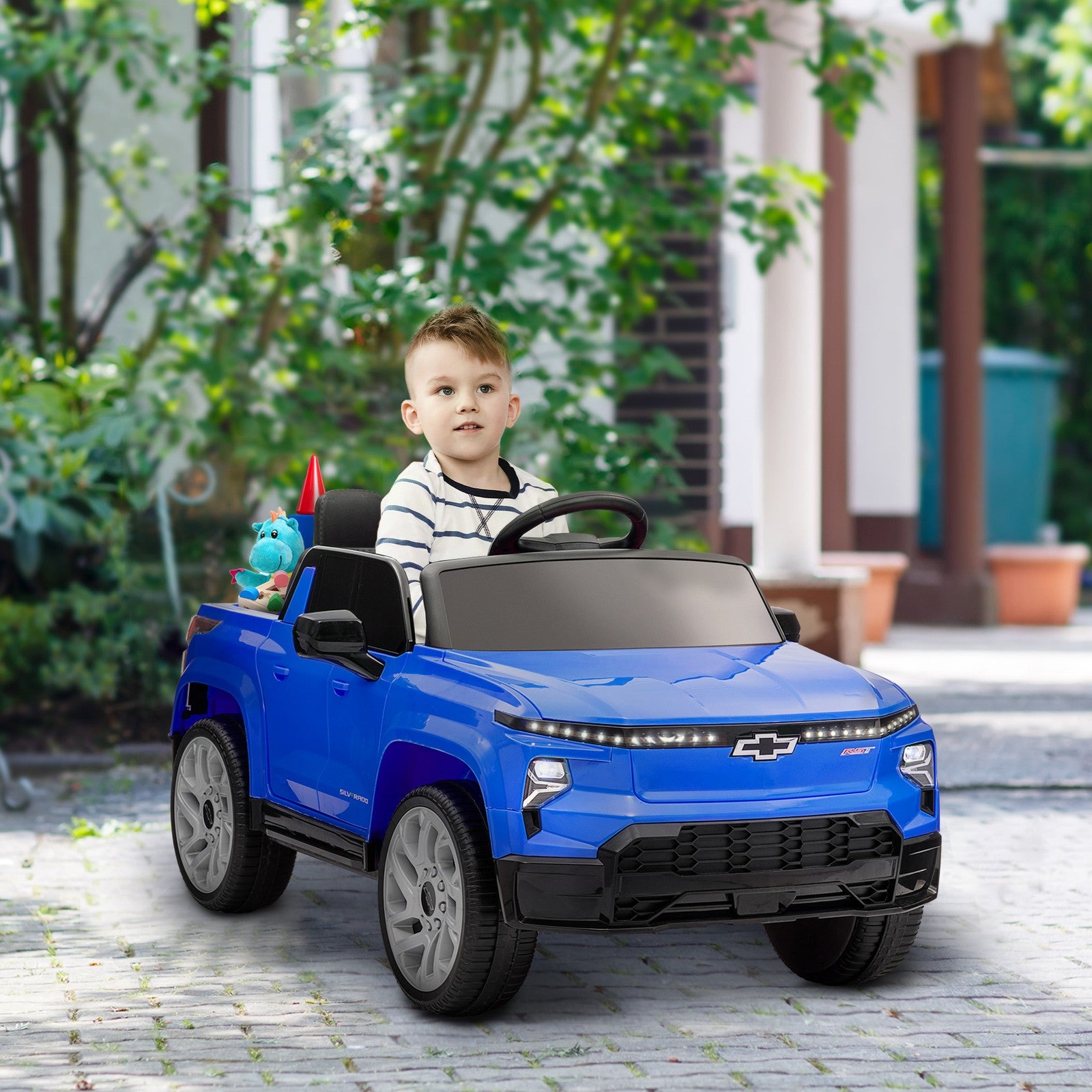 12V Licensed Chevrolet Silverado RST Kids Electric Car Blue Trend Times 8