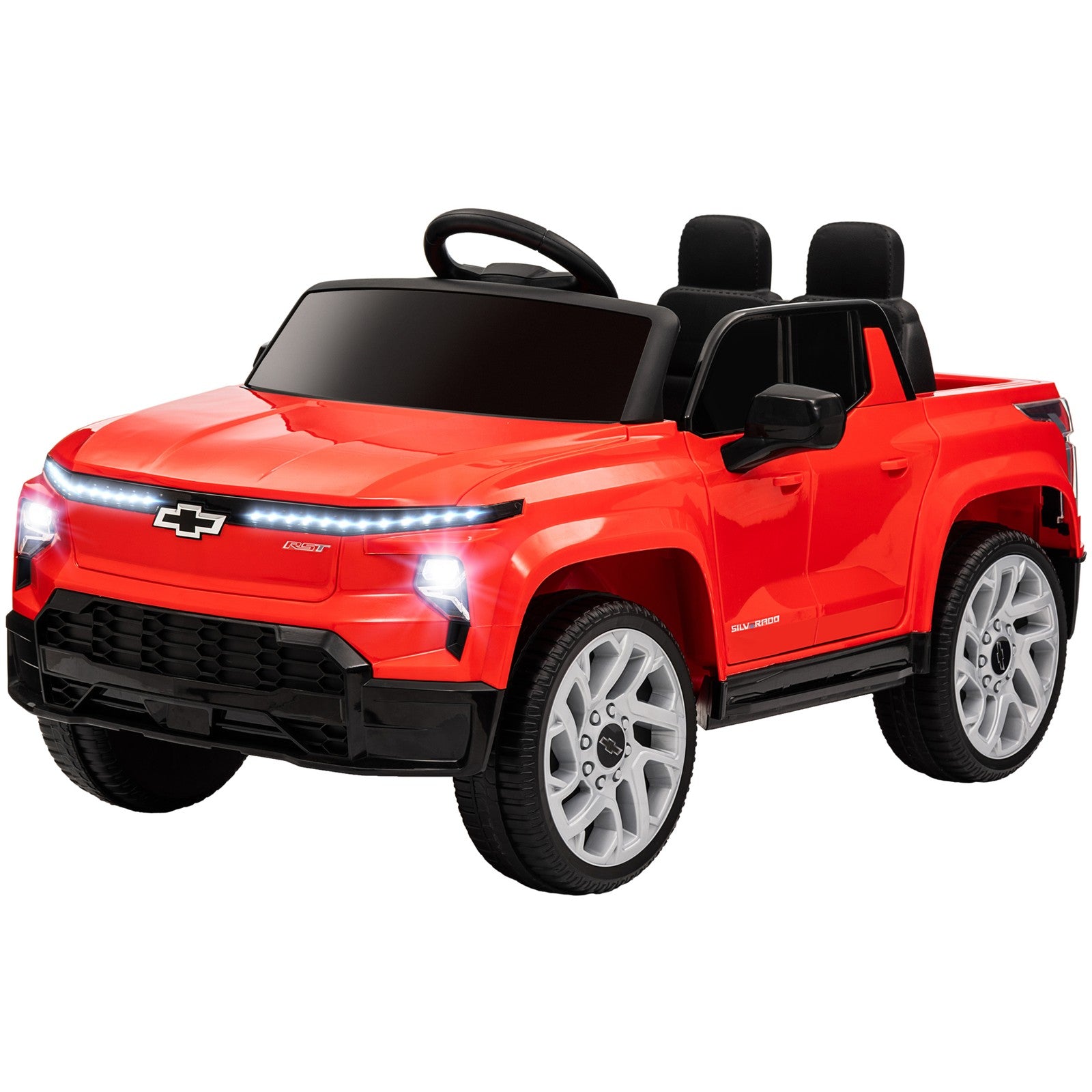 12V Licensed Chevrolet Silverado RST Kids Electric Ride-On Car Red Trend Times 3