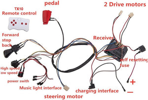 12V Children’s Electric Car DIY Accessory Set with Remote Control and Complete Wiring Kit Trend Times 3