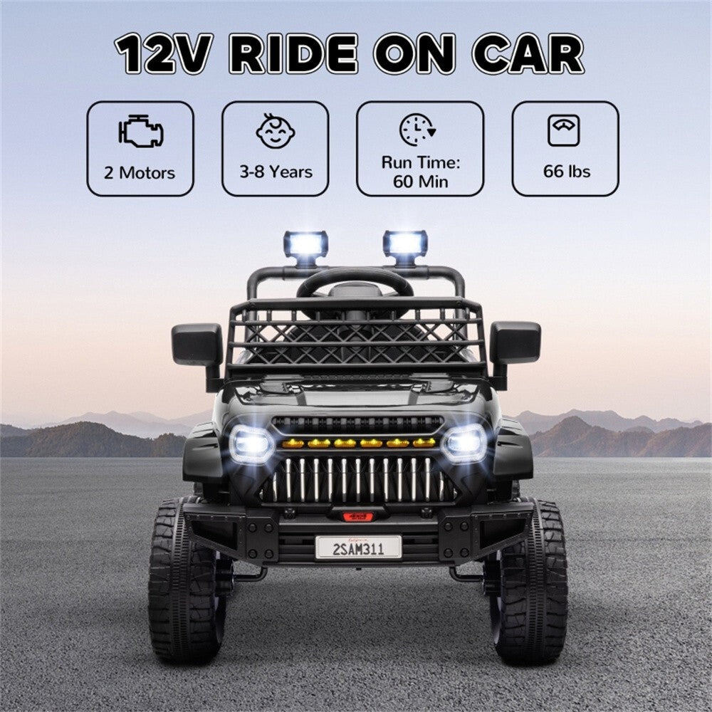 12V Children's Electric Ride-On Toy Bike with Parental Remote Control Black Trend Times 6