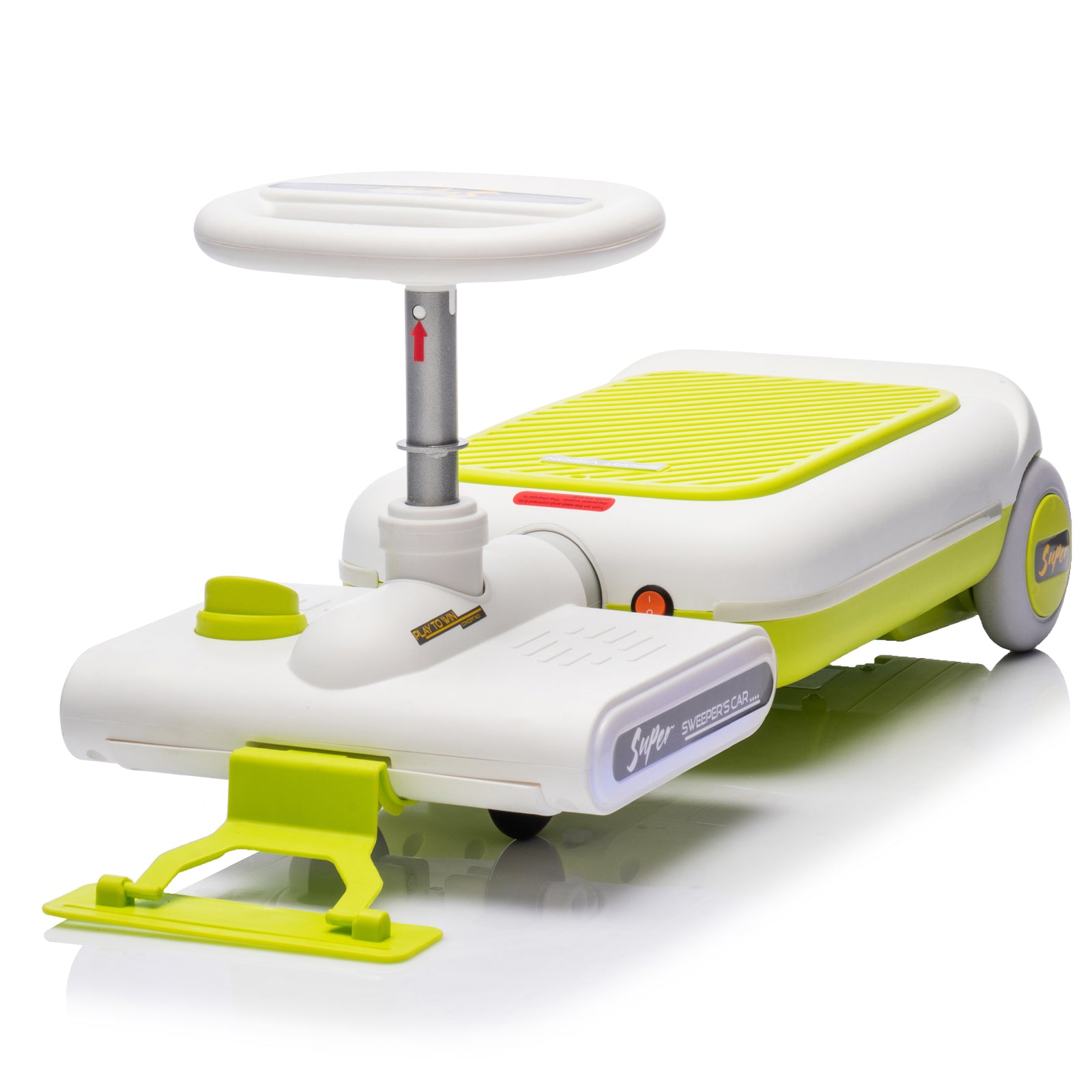 12V Kids Cleaning Go-Kart with 35W Motor and Front Mop Attachment for Easy Cleaning Trend Times 3