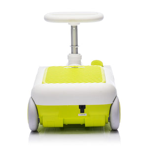 12V Kids Cleaning Go-Kart with Extendable Mop, 35W Motor, Adjustable Speed 1.86-2.49 MPH, Ages 3-6, Green Trend Times 3