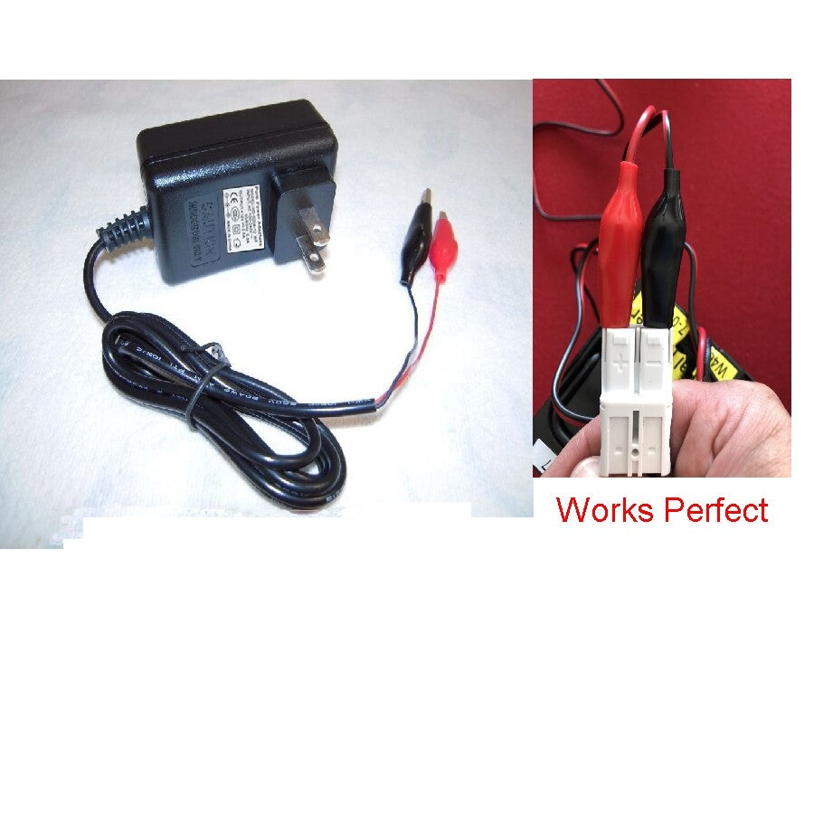 12V Clip-On Charger with Music Plug for RollPlay Ride-On Cars Compatible with Chevy, GMC, Mercedes and More Trend Times 0
