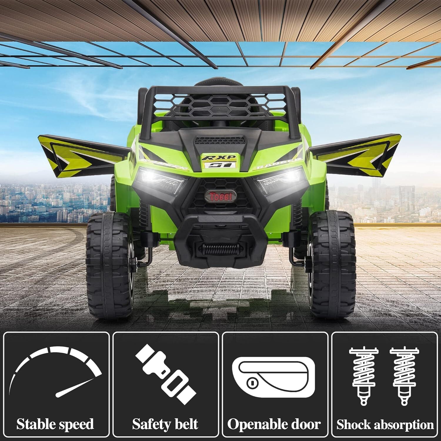 12V Electric Ride-On Truck ATV for Kids Ages 3-6 Beach Toy Trend Times 3