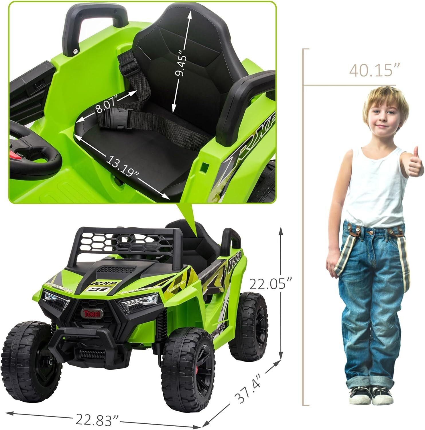 12V Electric Ride-On Truck ATV for Kids Ages 3-6 Beach Toy Trend Times 6