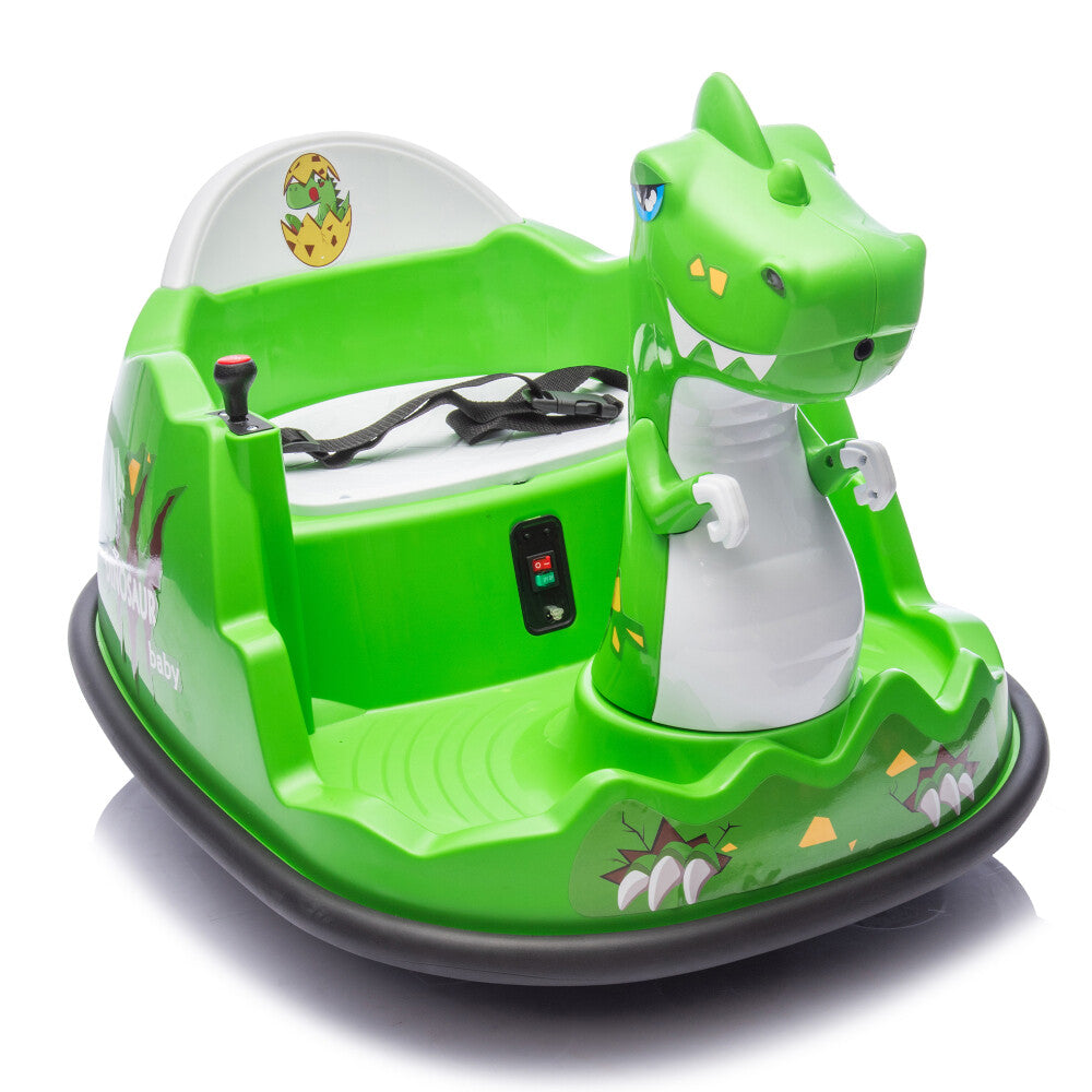 12V Dinosaur-Shaped Kids Ride-On Bumper Car with Spray, Light, and 360-Degree Rotation Trend Times 20