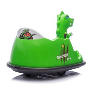 12V Dinosaur-Shaped Kids Ride-On Bumper Car with Spray, Light, and 360-Degree Rotation Trend Times 25