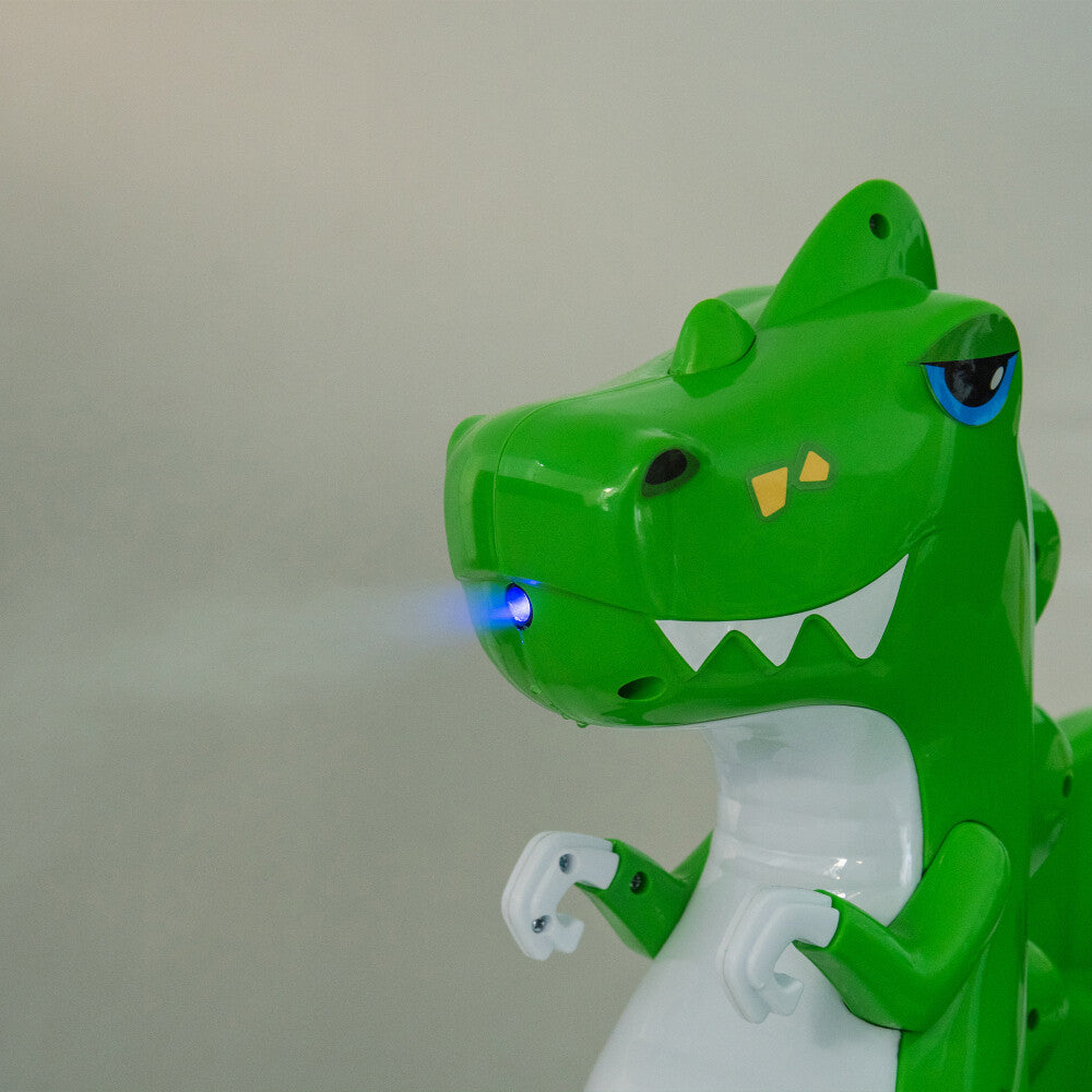 12V Dinosaur-Shaped Kids Ride-On Bumper Car with Spray, Light, and 360-Degree Rotation Trend Times 6