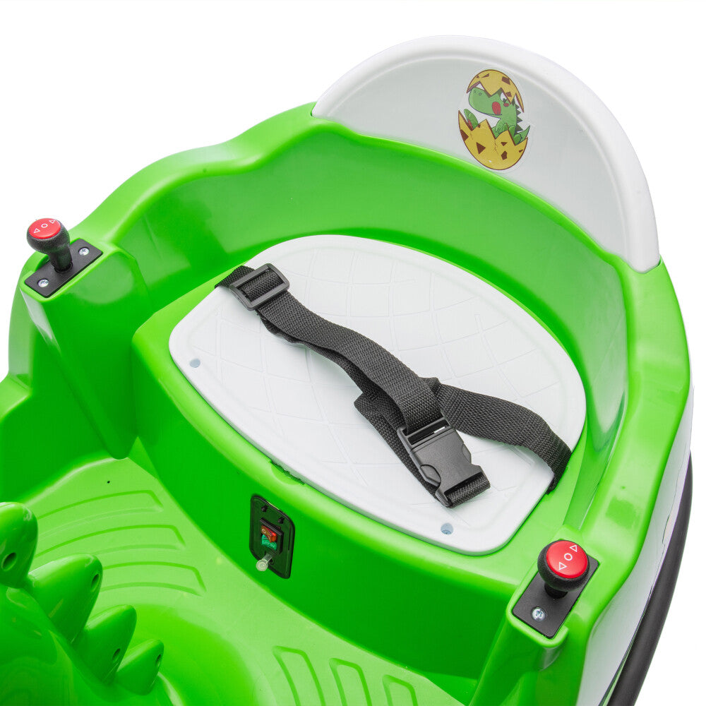 12V Dinosaur-Shaped Kids Ride-On Bumper Car with Spray, Light, and 360-Degree Rotation Trend Times 7