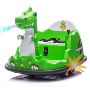 12V Dinosaur-Shaped Kids Ride-On Bumper Car with Spray, Light, and 360-Degree Rotation Trend Times Variant 0