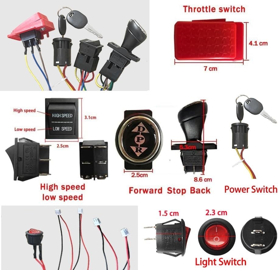 12V DIY Wire Harness Conversion Kit for Kids Ride-On Electric Car Motors Trend Times 2