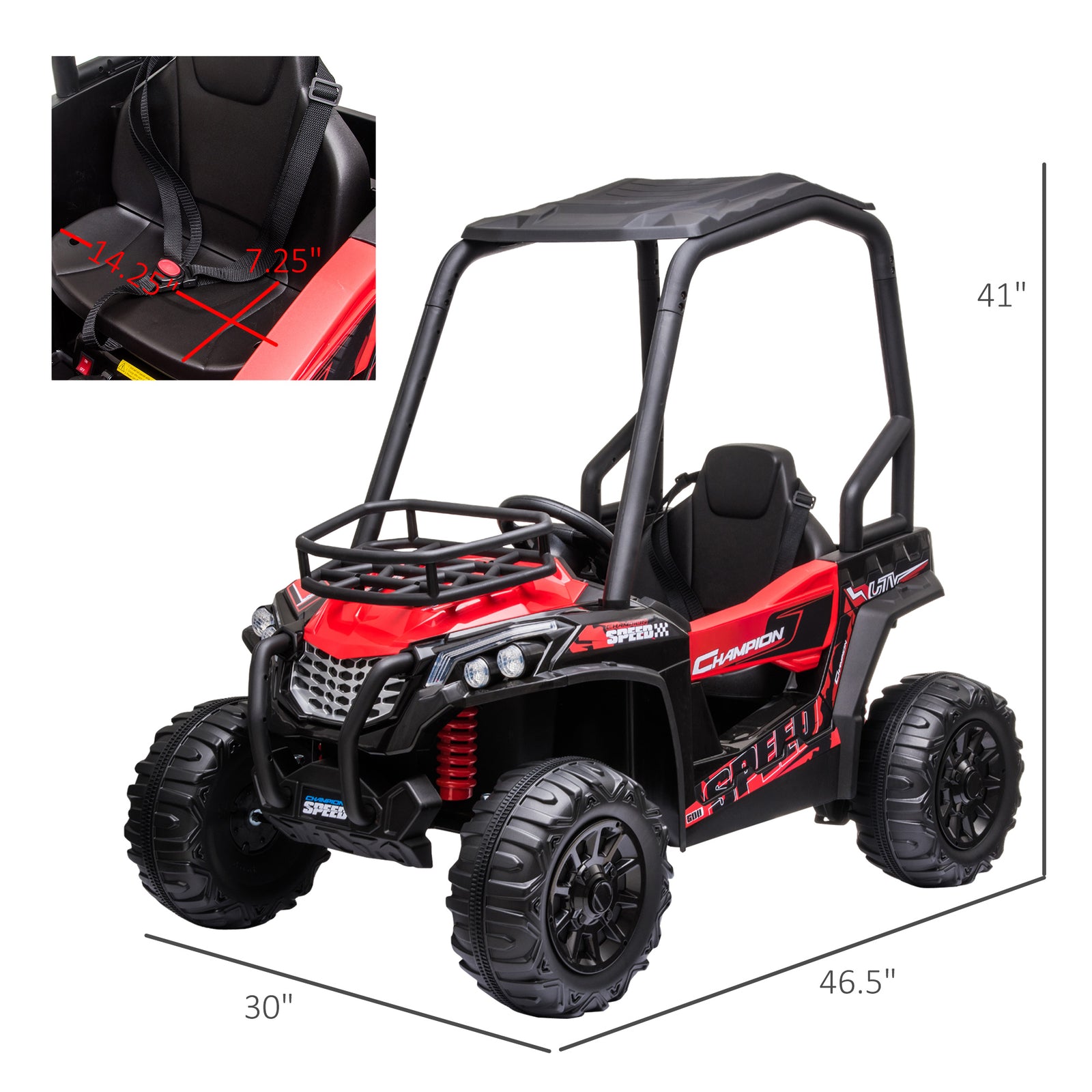 12V Dual Motor Electric Kids Ride-On UTV Battery-Powered Truck with Forward Drive Trend Times 2