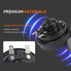 12V Dual-Tone Electric Snail Horn Super Loud Universal Vehicle Replacement Trend Times 4