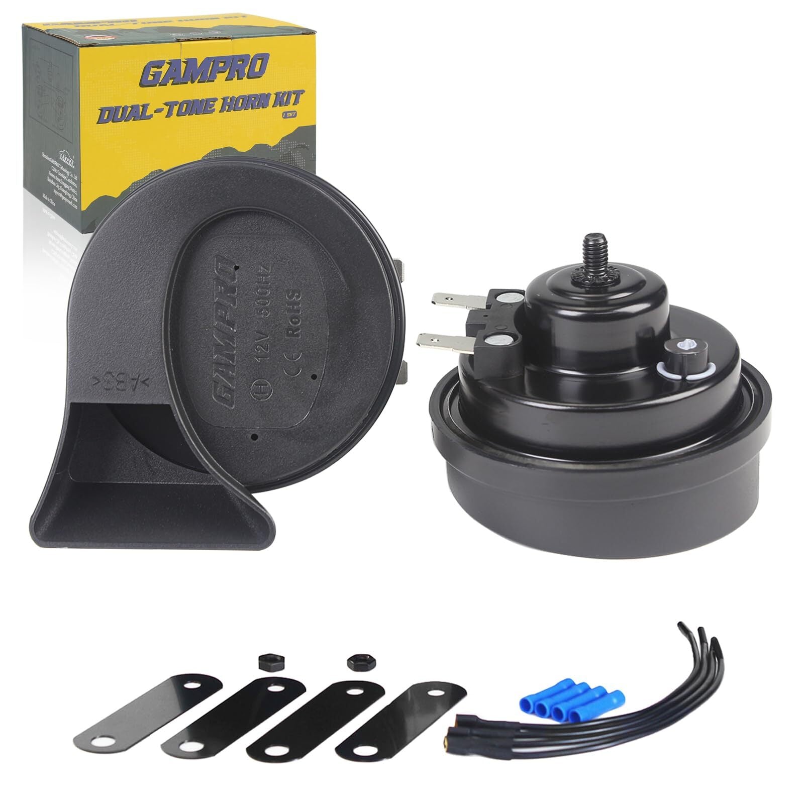 12V Dual-Tone Electric Snail Horn Super Loud Universal Vehicle Replacement Trend Times Variant 0