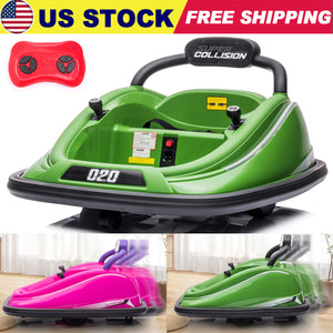 12V Electric 360° Spin Kids Ride-On Bumper Car with Parental Remote Control Trend Times 1