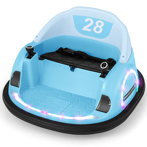 12V Electric 360° Spin Ride-On Bumper Car Toy with Remote Control for Toddlers Trend Times 10