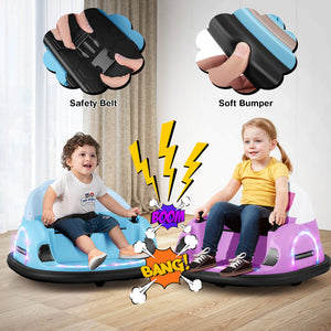12V Electric 360° Spin Ride-On Bumper Car Toy with Remote Control for Toddlers Trend Times 2