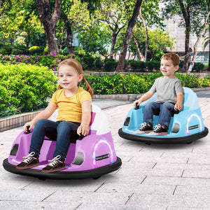 12V Electric 360° Spin Ride-On Bumper Car Toy with Remote Control for Toddlers Trend Times 3