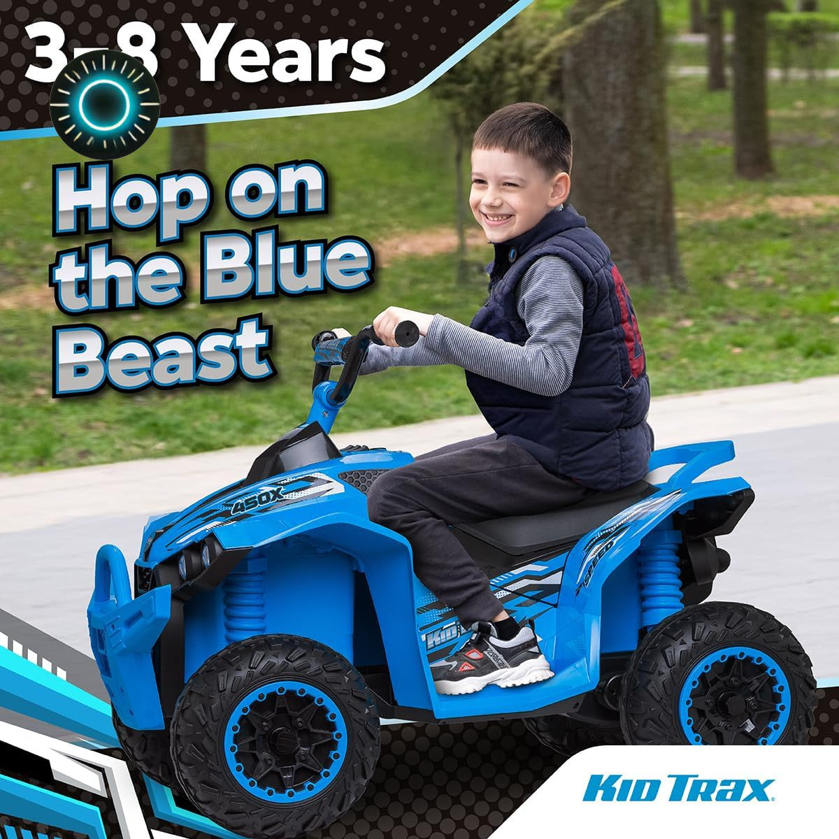 12V Electric Ride-On ATV for Boys and Girls Indoor Outdoor Four Wheeler Toy Trend Times 2