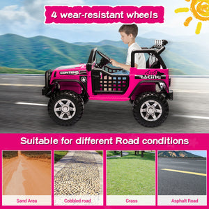 12V Electric Battery-Powered Kids Ride-On Jeep Toy Car 2-Seater with Remote Control and MP3 Player Trend Times 3