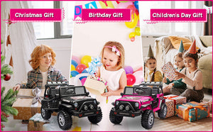 12V Electric Battery-Powered Kids Ride-On Jeep Toy with Bluetooth and Remote Control Pink Trend Times 11